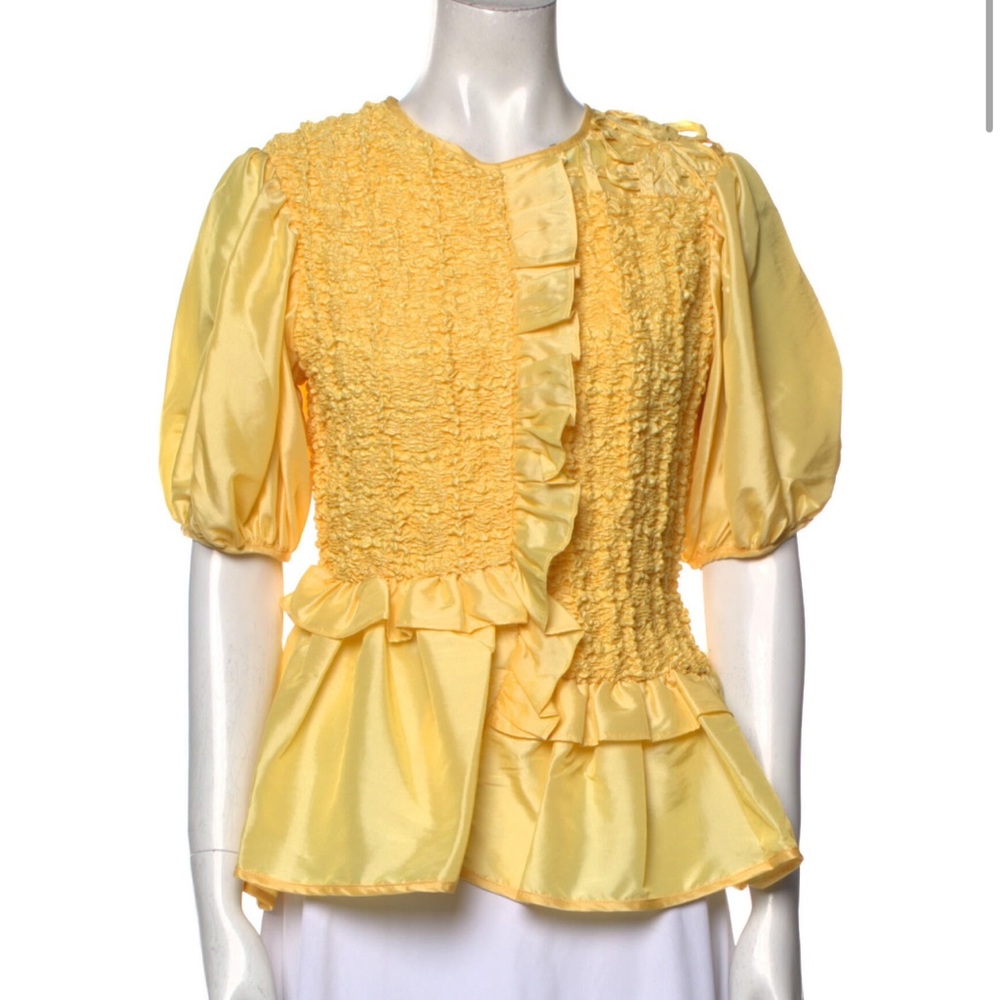 Cecilie Bahnsen Yellow Carrie Blouse